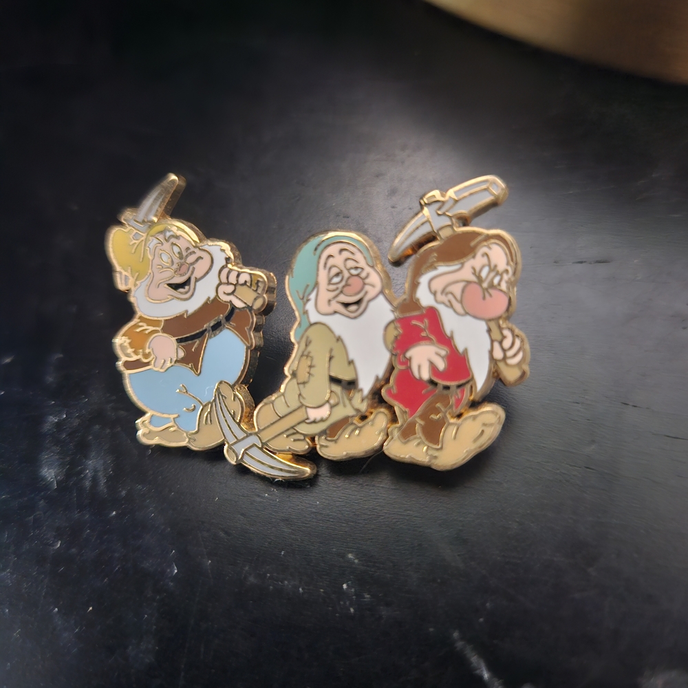 Gold and Colorful Dwarfs Enamel Pin